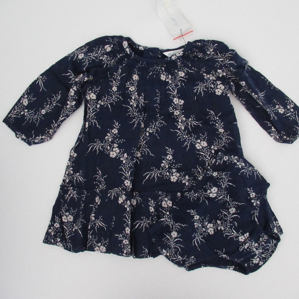 Ralph Lauren Infant Navy Blue Floral Dress Set NEW - Picture 2 of 7